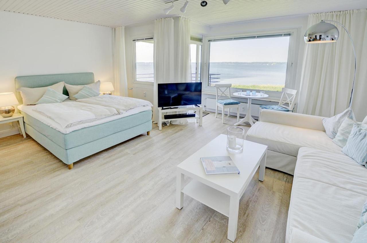 Fewo1846 - Fjordview - Komfortables Studioapartment Mit Balkon Und Meerblick Lyksborg Eksteriør billede